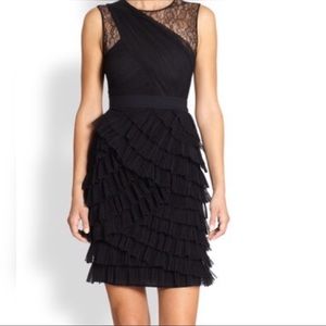 BCBG MaxAzria Black Jaya Pleated Sleeveless Dress